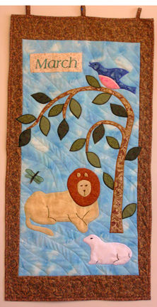 lion lamb quilt