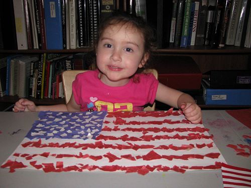 Preschooler Kindergartner Flag Craft