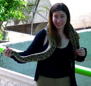 Holding a Snake in Bangkok