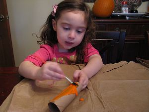 Paper Pumpkin Painting