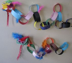 Chinese New Year Paper Chain Dragon Craft