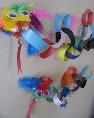Chinese New Year Paper Chain Dragon Craft