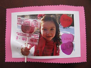 Lollipop Photo Valentine Card