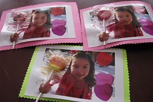 Valentine Lollypop Photo Card