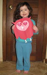 Valentine's Day Heart Owl 2009