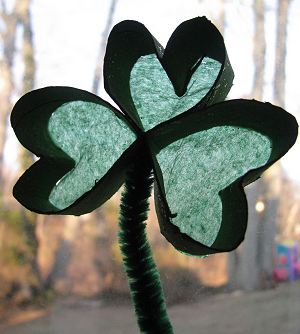 Shamrock Sun Catcher Craft for Kids