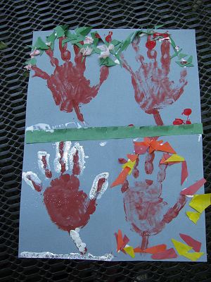 We made this “Seasons of the Apple Tree” craft last year and the children 