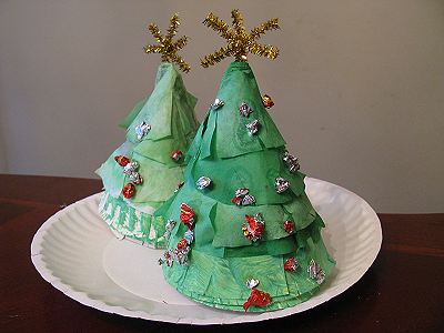 Paper Plate Christmas Trees 1