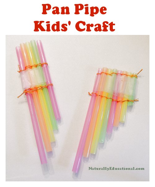 Straw Pan Pipes Craft Text