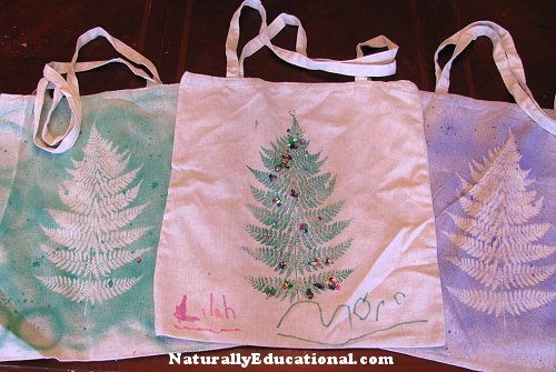 Christmas Tree Printed Market Bag