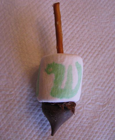 Edible Marshmallow Dreidel Craft