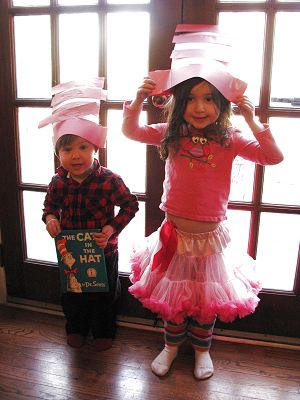 Children with Cat in the Hat Craft Hats